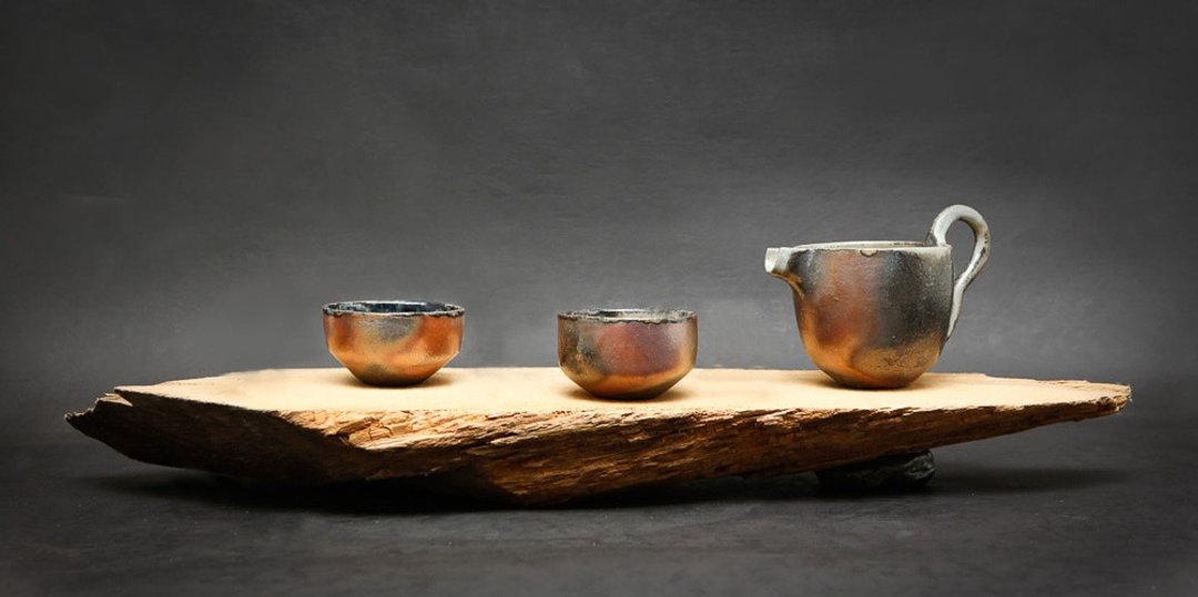柴烧流金云朵茶具组 - 茶具/茶杯 - 陶 