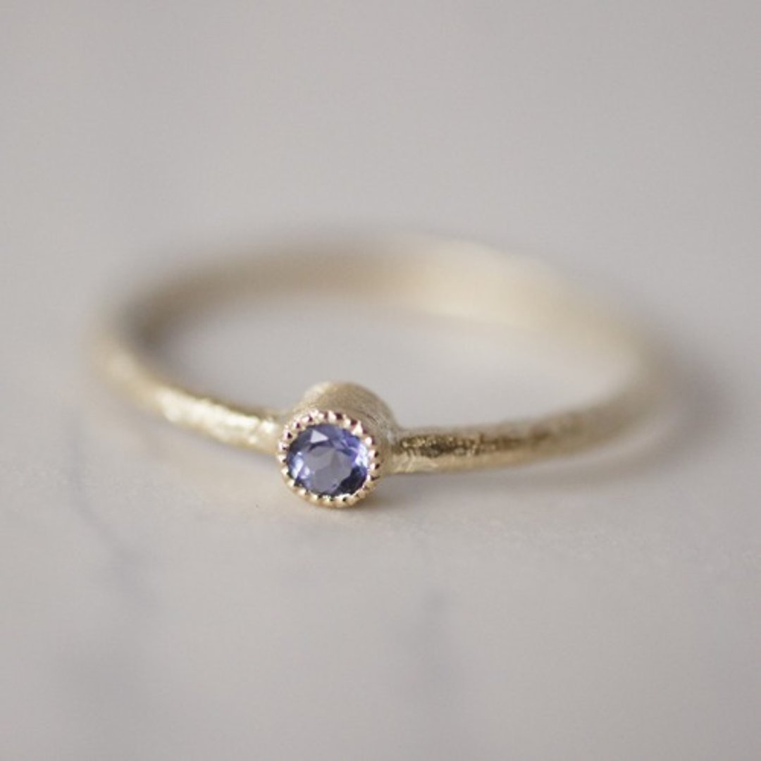 Tanzanite birthstone ring [R050K10TZ] - 戒指 - 宝石 