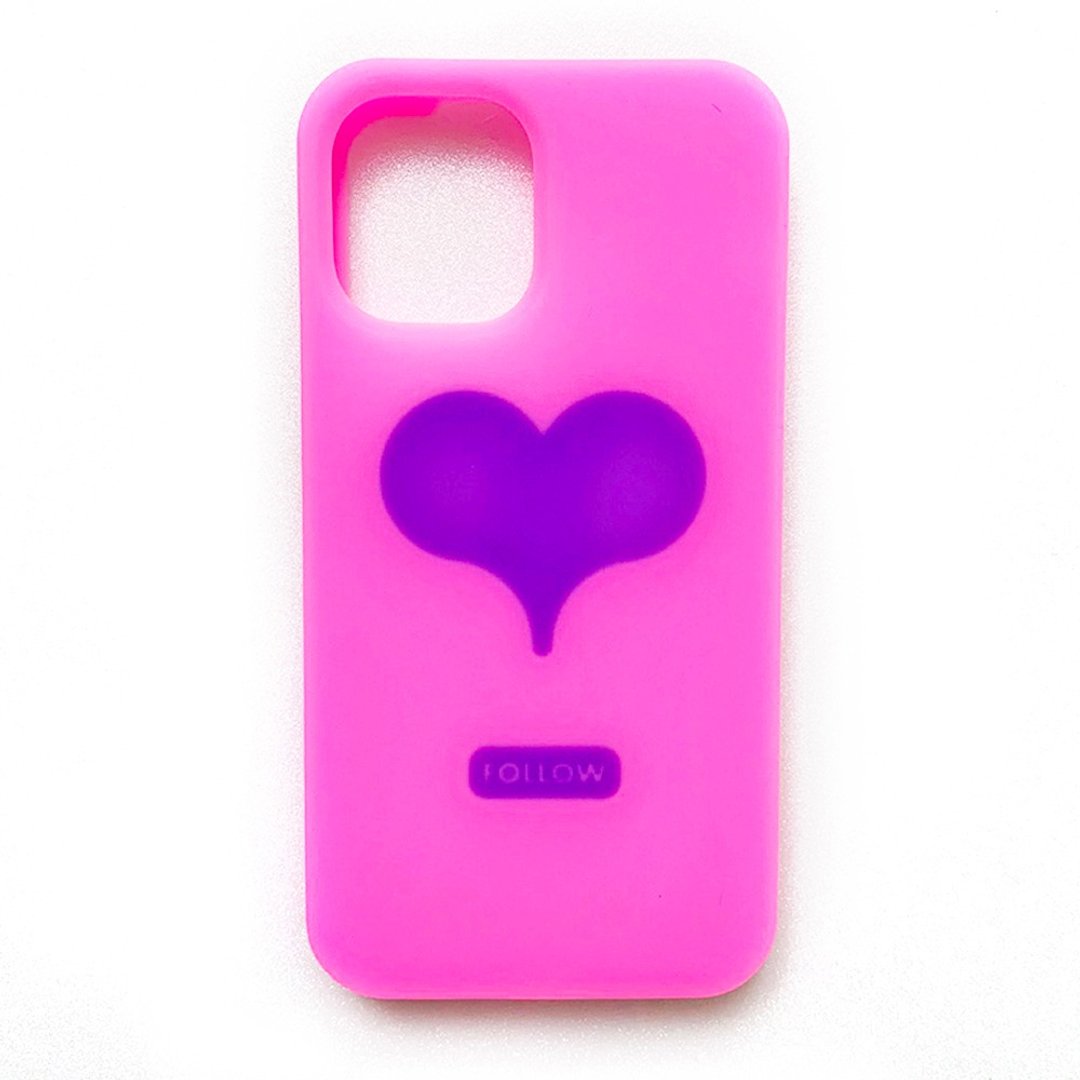 【Candies】爱的关注(粉) - iPhone 12 Mini - 手机壳/手机套 - 硅胶 粉红色