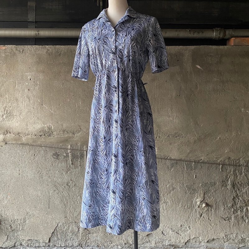 --两光师选物--满版灰色叶子气质佯装 - 男装衬衫 - 其他材质 灰色