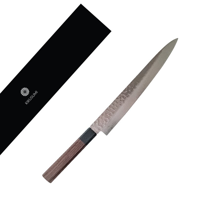 Kikusumi KATURA Sujihiki 切片刀  日本AUS10钢材 高级紫 - 菜刀/刀架 - 不锈钢 银色