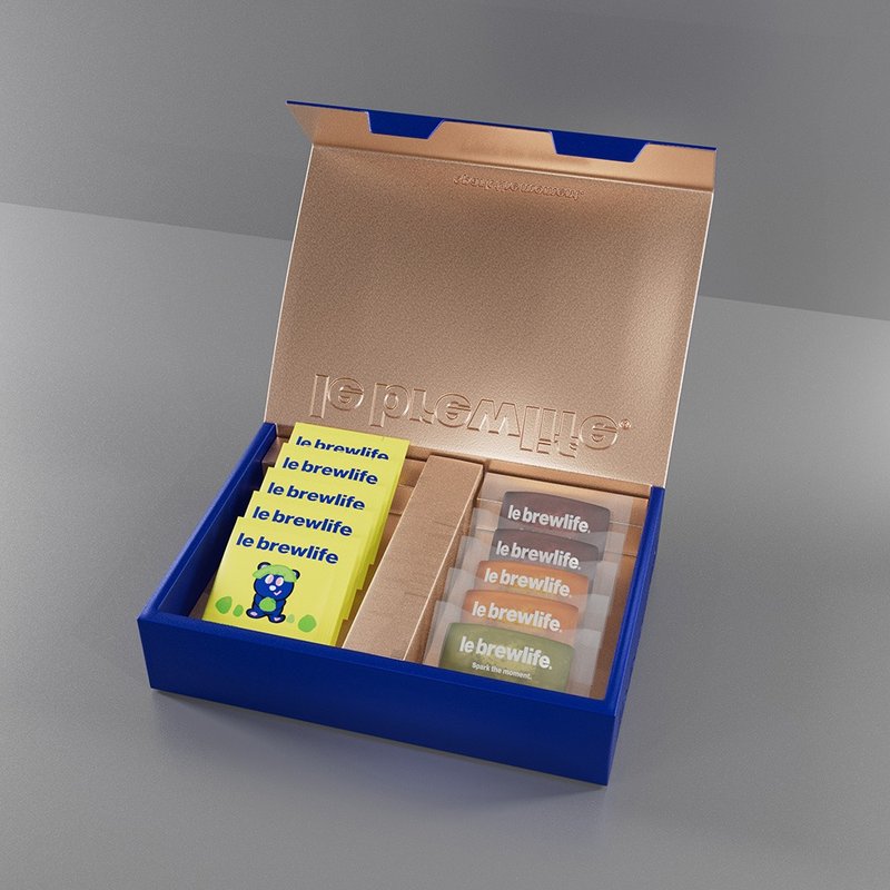 【送礼首选】预购金砖费南雪精致蓝金浸泡咖啡礼盒 巧克力 奶油 - 蛋糕/甜点 - 新鲜食材 黑色