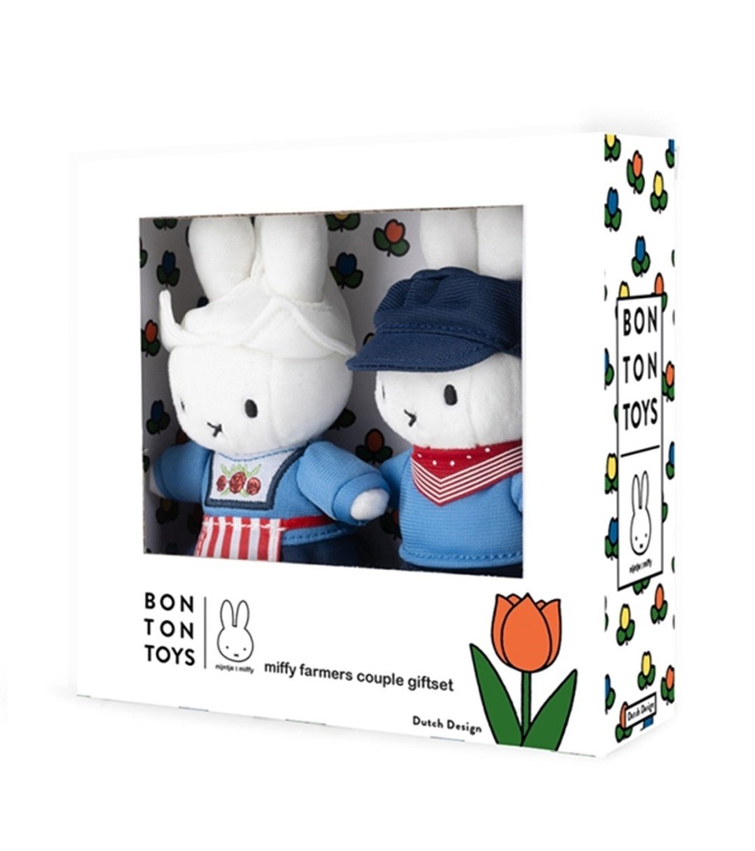 荷兰 Bon Ton Toys | Miffy 米飞兔 娃娃 农夫+农妇 礼盒组 15cm - 玩偶/公仔 - 其他材质 多色