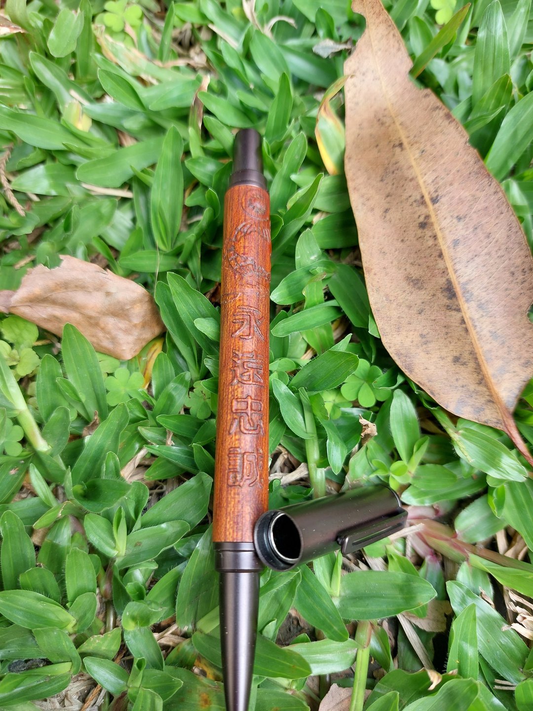 血木浮雕定制磁吸钢珠笔 - 钢珠笔 - 木头 绿色
