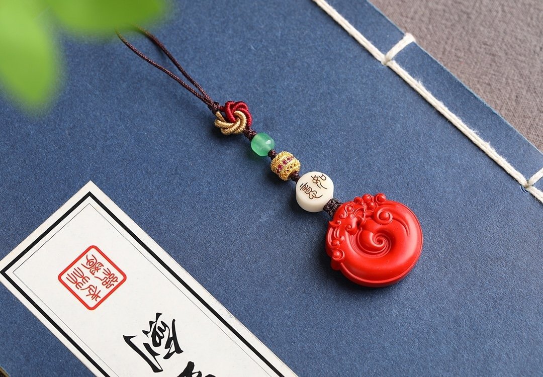 天然原矿朱砂精品红砂古龙平安扣手机挂包挂精品   含量高达95%以 - 钥匙链/钥匙包 - 宝石 