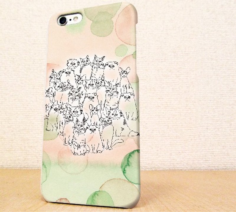 (Free shipping) iPhone case GALAXY case ☆ Friends of the cat - 手机壳/手机套 - 塑料 白色