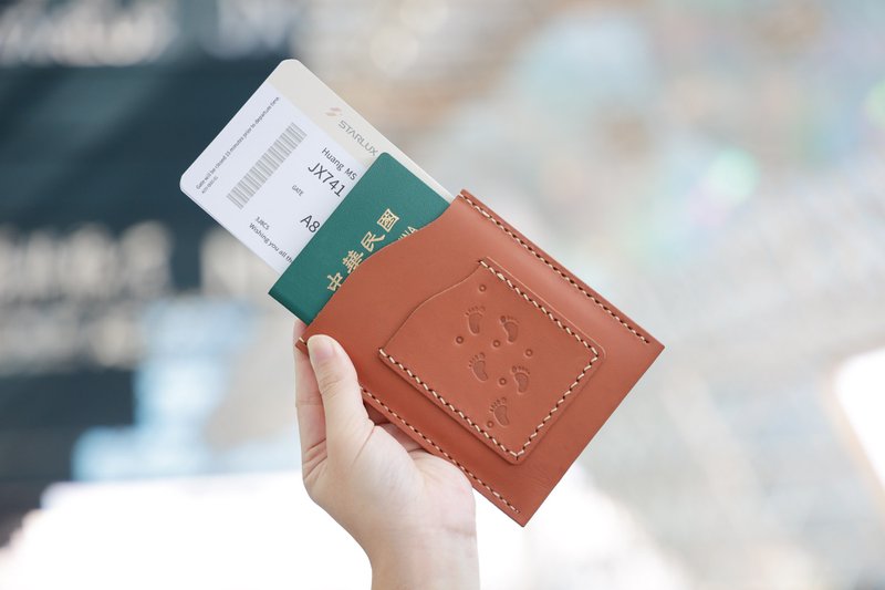 韩式护照套组DIY (赠行李挂牌)_免费刻字_欢迎团体包场 - 皮件 - 真皮 