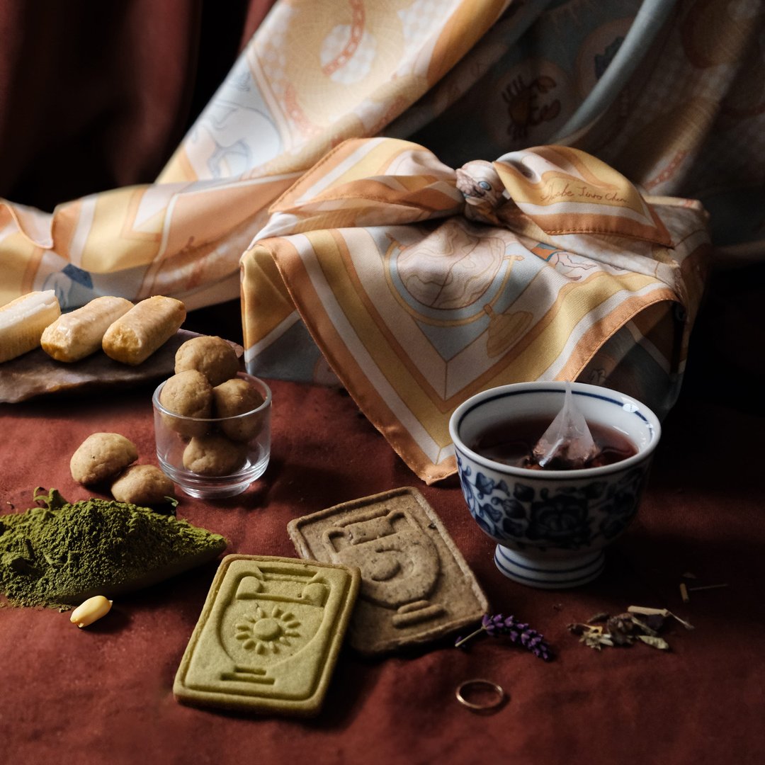 奶油饼干花茶礼盒 - 蛋糕/甜点 - 新鲜食材 红色