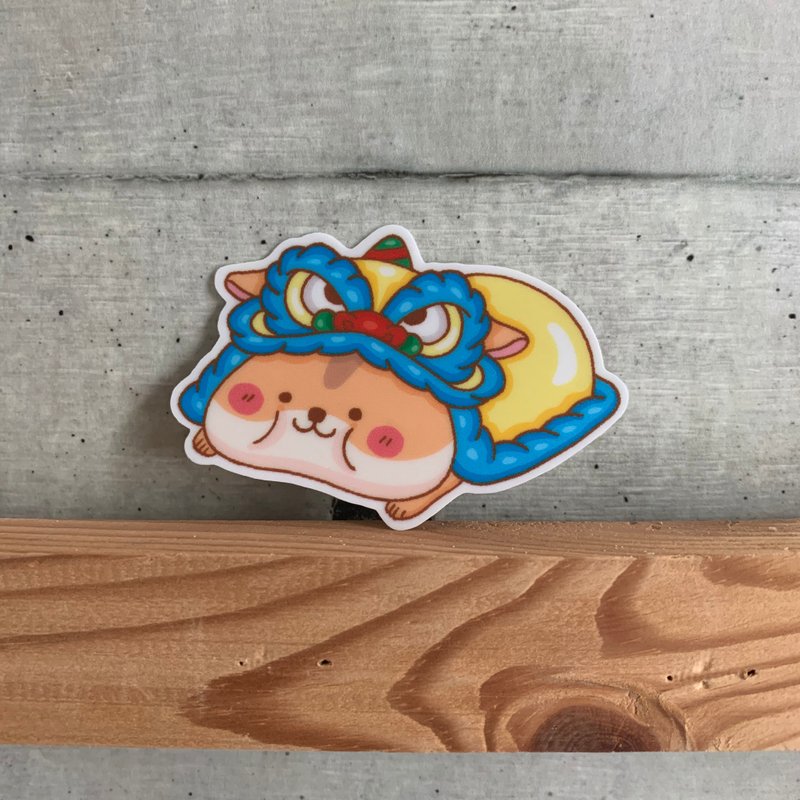 吃好睡好仓鼠小型防水贴纸 SS0150 - 贴纸 - 防水材质 