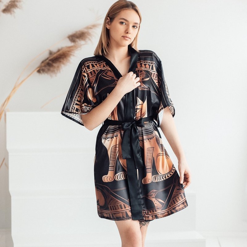 婚礼纯丝睡袍搭配睡袍 KJ10 - 居家服/睡衣 - 丝．绢 多色