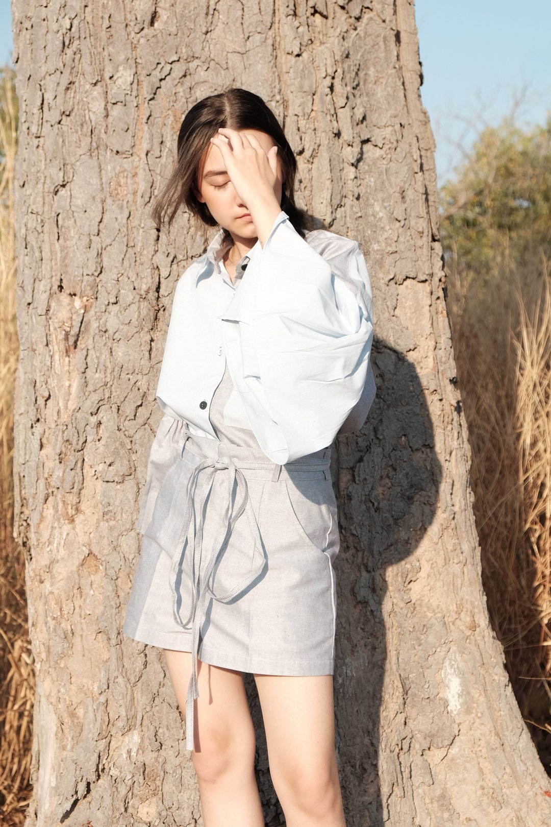 Bruno suspender short - Coal - 女装长裤 - 棉 