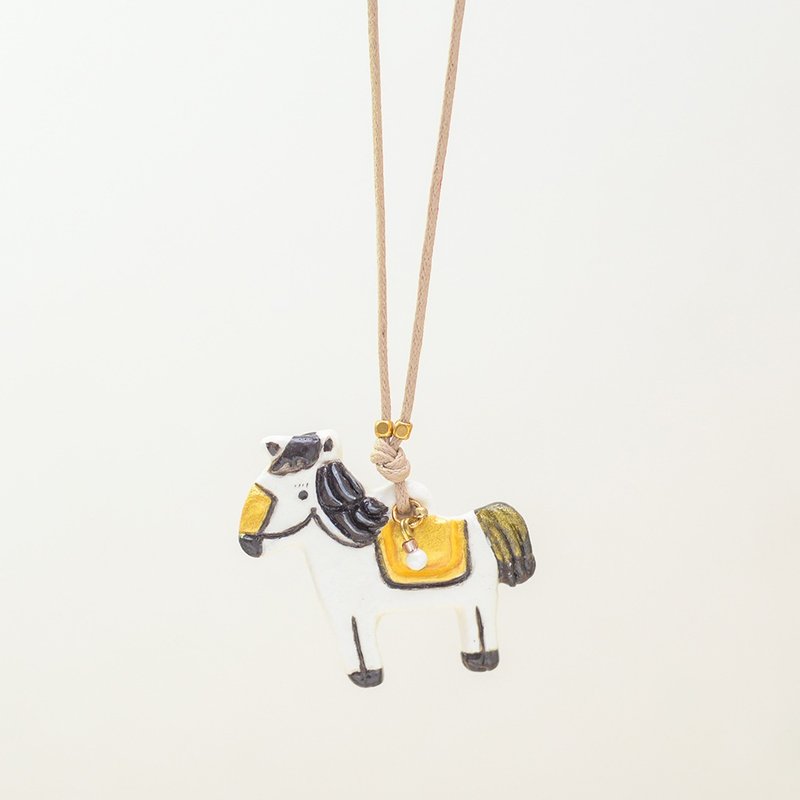我的小白马手工项链 - 项链 - 粘土 多色