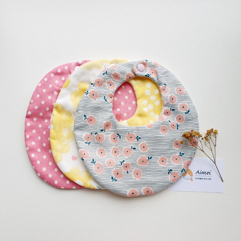 围兜3入日常百搭组-六层纱(花色随机)附提绳礼盒 - 满月礼盒 - 棉．麻 多色