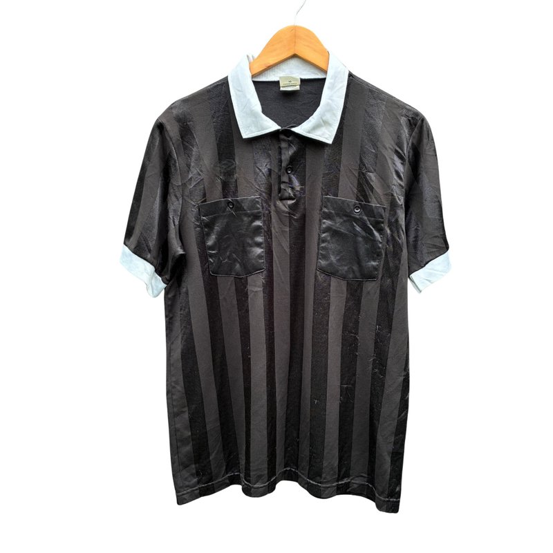 复古 90 年代 Umbro 裁判球衣 衬衫 棉混纺 XL - 男装衬衫 - 聚酯纤维 黑色