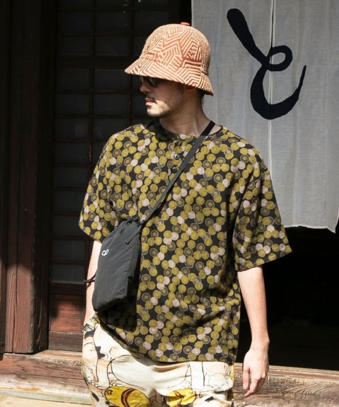 【热门预购】新和风传统吉祥印花半开襟衬衫 上衣 (6色) 7IA-4210 - 男装衬衫 - 棉．麻 