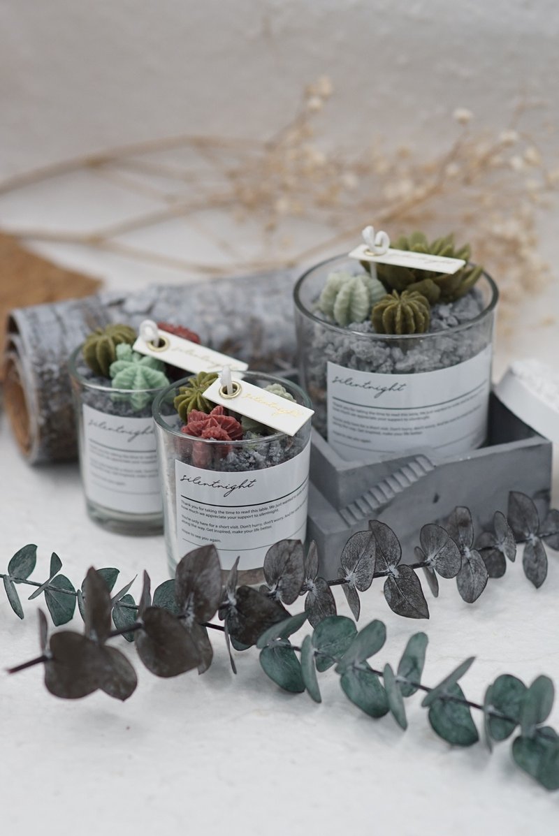 提升免疫力抗菌小盆栽180G - 蜡烛/烛台 - 蜡 灰色