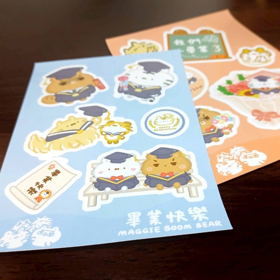 毕业快乐/毕业花束 - 贴纸 - 贴纸 - 防水材质 多色