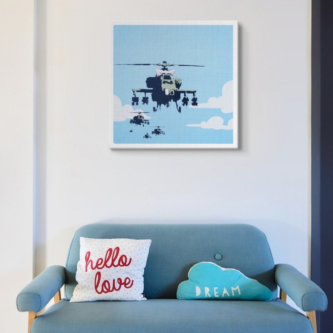 【英国 Banksy】蓝牙画布音箱 联名款 Happy Chopper-快乐直升机 - 扩音器/喇叭 - 木头 多色