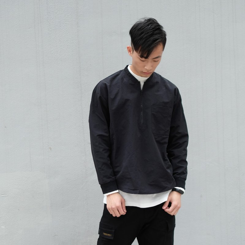 Pullover Shirt Jacket 防泼水机能衬衫外套/情侣/简约/秋冬 - 男装衬衫 - 棉．麻 白色