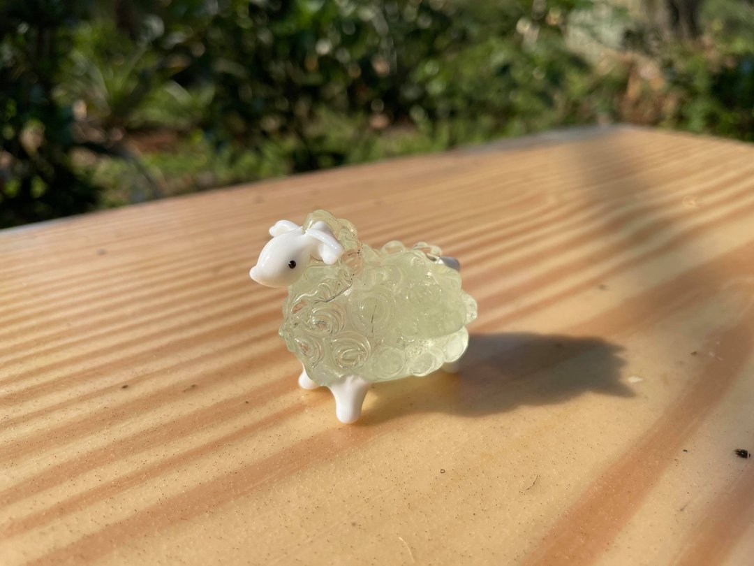 水晶玻璃 夜光 十二生肖 羊 - 摆饰 - 玻璃 