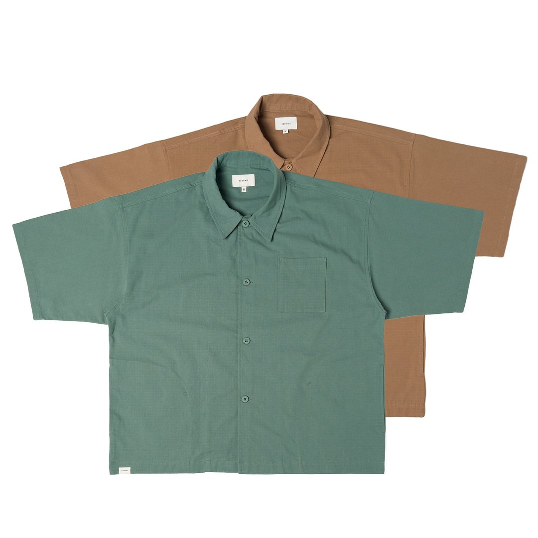 saeflait Short Shirt / Pocket - 女装衬衫 - 棉 多色