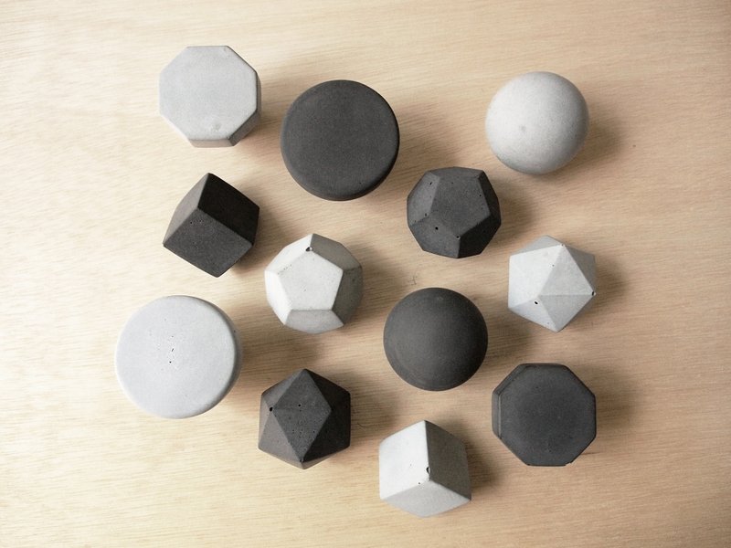 自由选配-水泥 五金 单点把手/挂勾-任意挑款跳色 - 其他家具 - 水泥 灰色