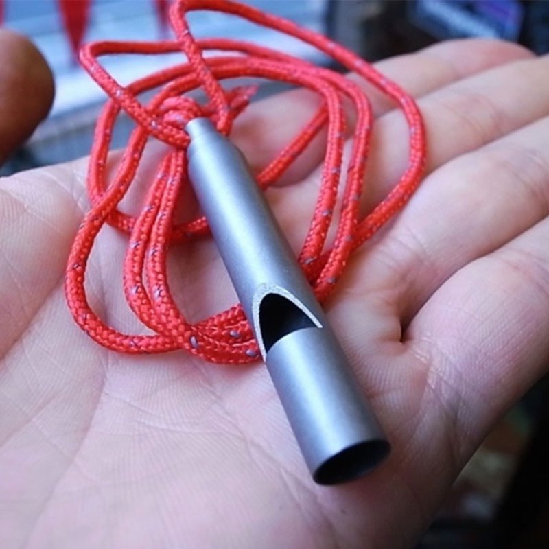 【美国 Vargo】Emergency Whistle 纯钛求生口哨 钛金色 #T416 - 露营用品 - 其他材质 