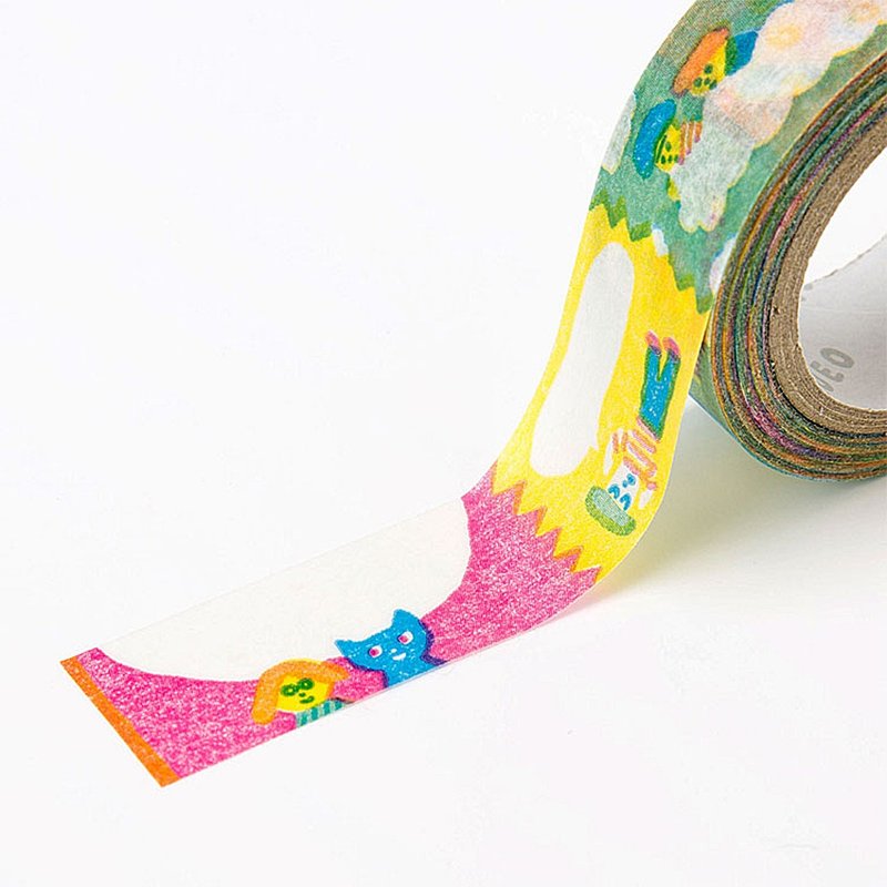 日本插画纸胶带 - 涂鸦家族 - 纸胶带 - 纸 