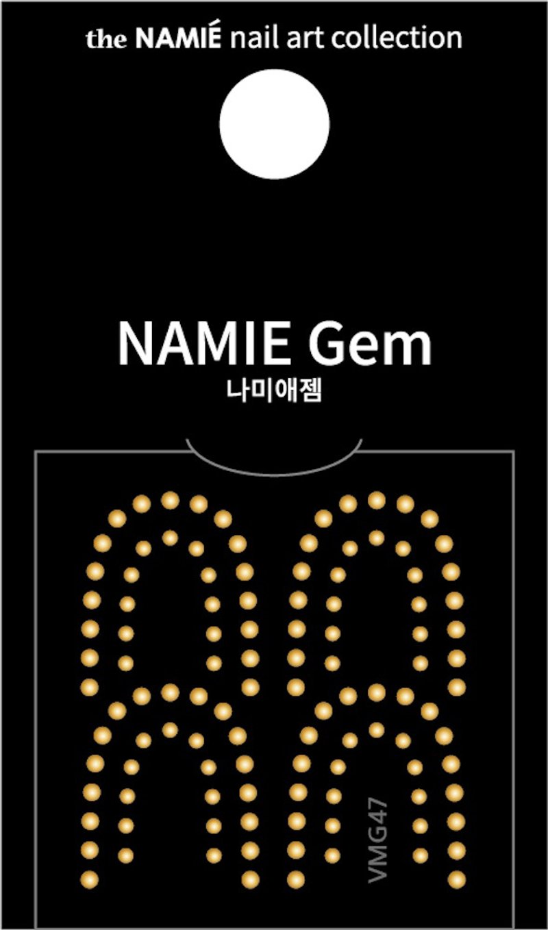 【专业用】NAMIE Gem 美甲装饰艺术贴纸 Volume Metallic 47 - 指甲油/指甲贴 - 纸 金色