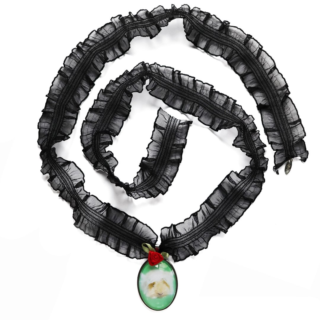 Pet Lace Muti Necklace_MU JUNIOR (Black) - 项链 - 不锈钢 黑色