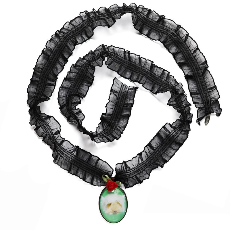 Pet Lace Muti Necklace_MU JUNIOR (Black) - 项链 - 不锈钢 黑色