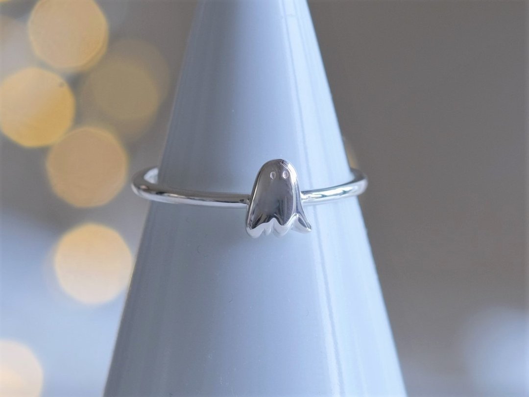 Tiny ghost ring silver925 - 戒指 - 其他金属 银色