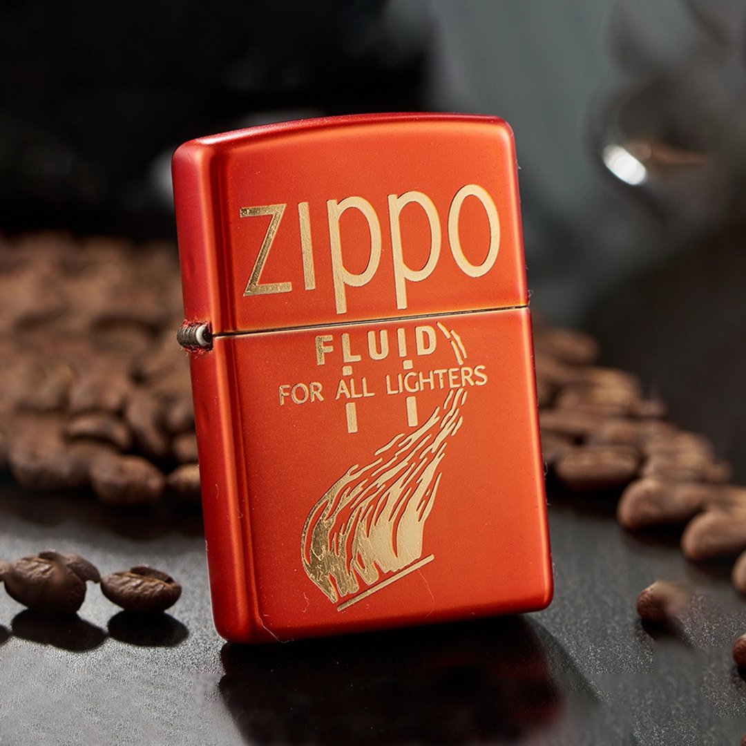 【ZIPPO官方旗舰店】复古火焰设计防风打火机 49586 - 其他 - 铜/黄铜 红色