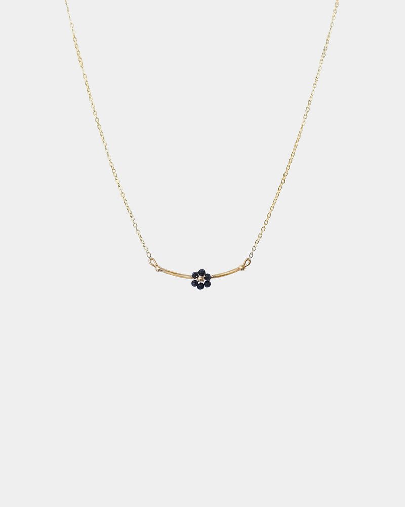 Black Daisy 黑曜石项链 - 项链 - 水晶 黑色