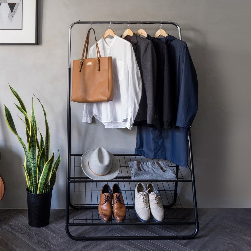 流线行挂衣架-黑/居家收纳 - 衣架/挂勾 - 其他材质 黑色