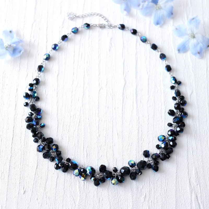 Czech Glass Beads Necklace - 项链 - 玻璃 黑色