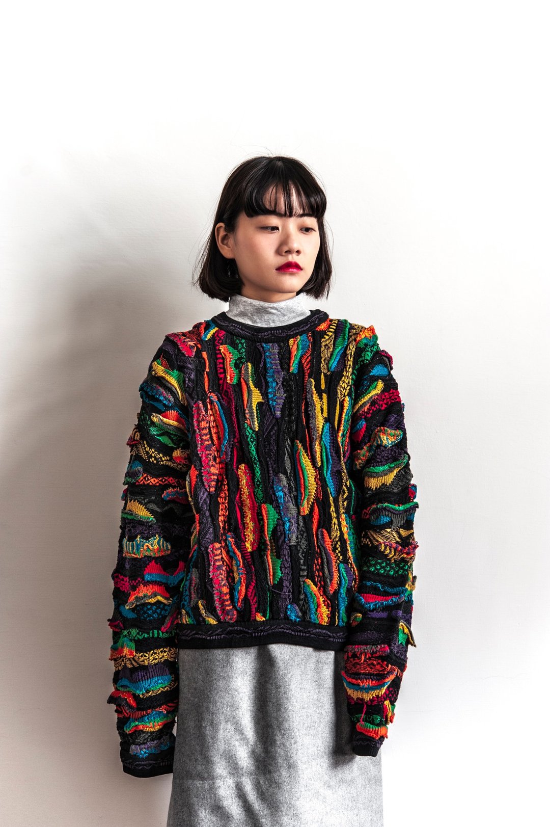 Vintage COOGI 彩色立体针织 古着毛衣 - 男装针织衫/毛衣 - 棉 多色