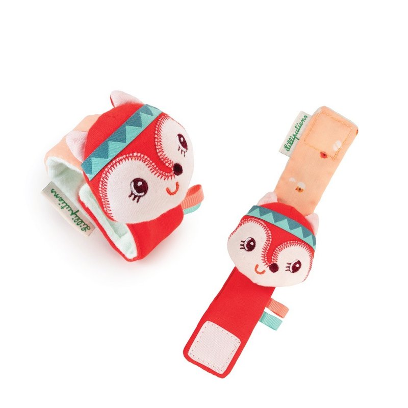 【比利时Lilliputiens】有机棉手腕带-爱丽丝小狐 - 玩具/玩偶 - 棉．麻 