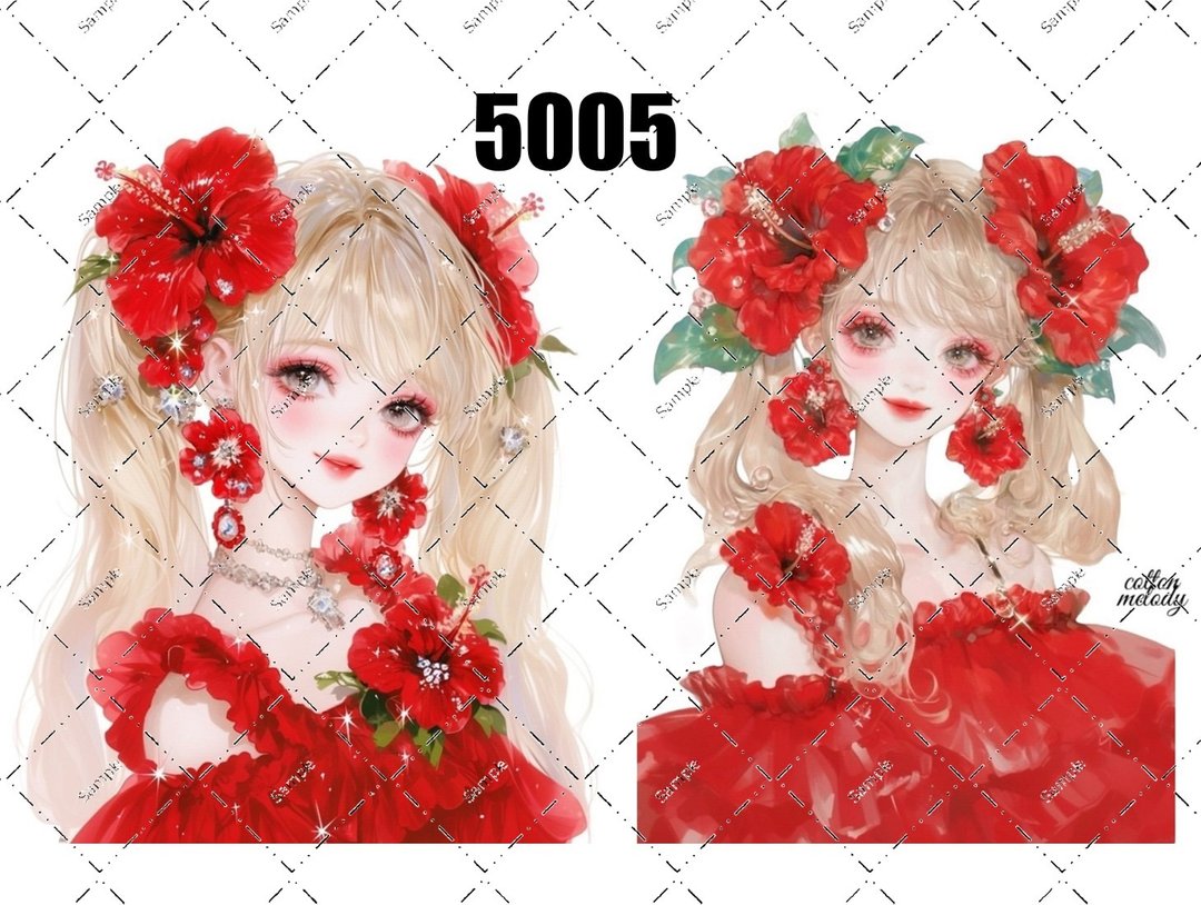 original sticker no.5005 人物贴纸 原创贴纸 原创人物贴纸 装饰贴纸 cotton melody - 贴纸 - 纸 