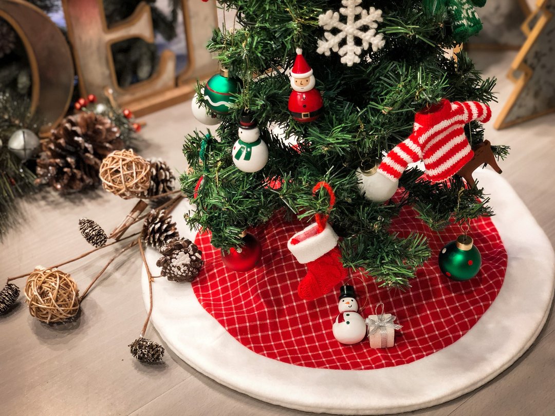 迷你圣诞树裙 Mini Christmas Tree Skirt | 圣诞布置摆饰 - 摆饰 - 其他材质 红色
