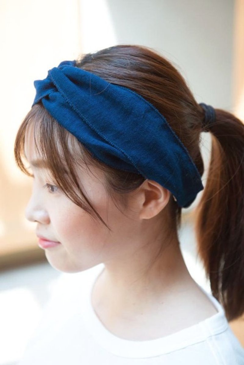 OrganicCotton 藍染ガーゼクロスターバン - 其他 - 其他材质 