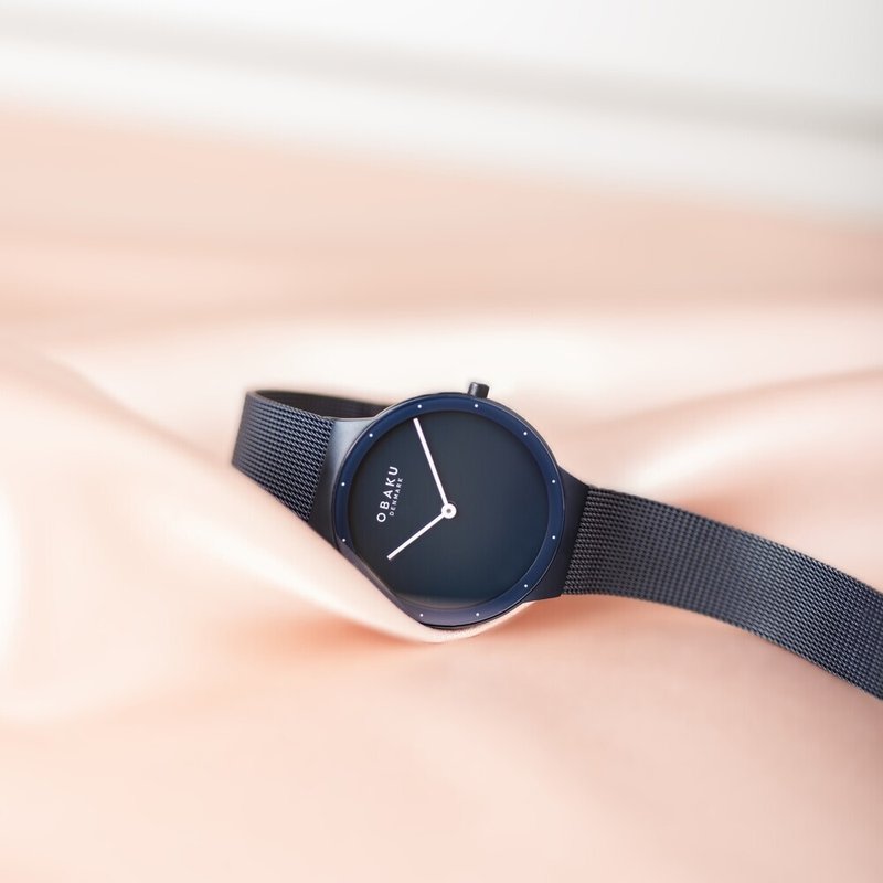 OBAKU 纯粹星空丹麦设计腕表-星夜蓝-V307LXLLML-34mm - 女表 - 不锈钢 蓝色