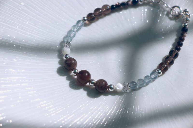 【海盐拿铁】蓝山咖啡 │ 天然矿石、手链、优惠 - 手链/手环 - 半宝石 蓝色