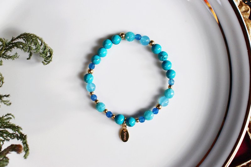 <慢温天然石系列>C1052绿松石手链 - 手链/手环 - 宝石 