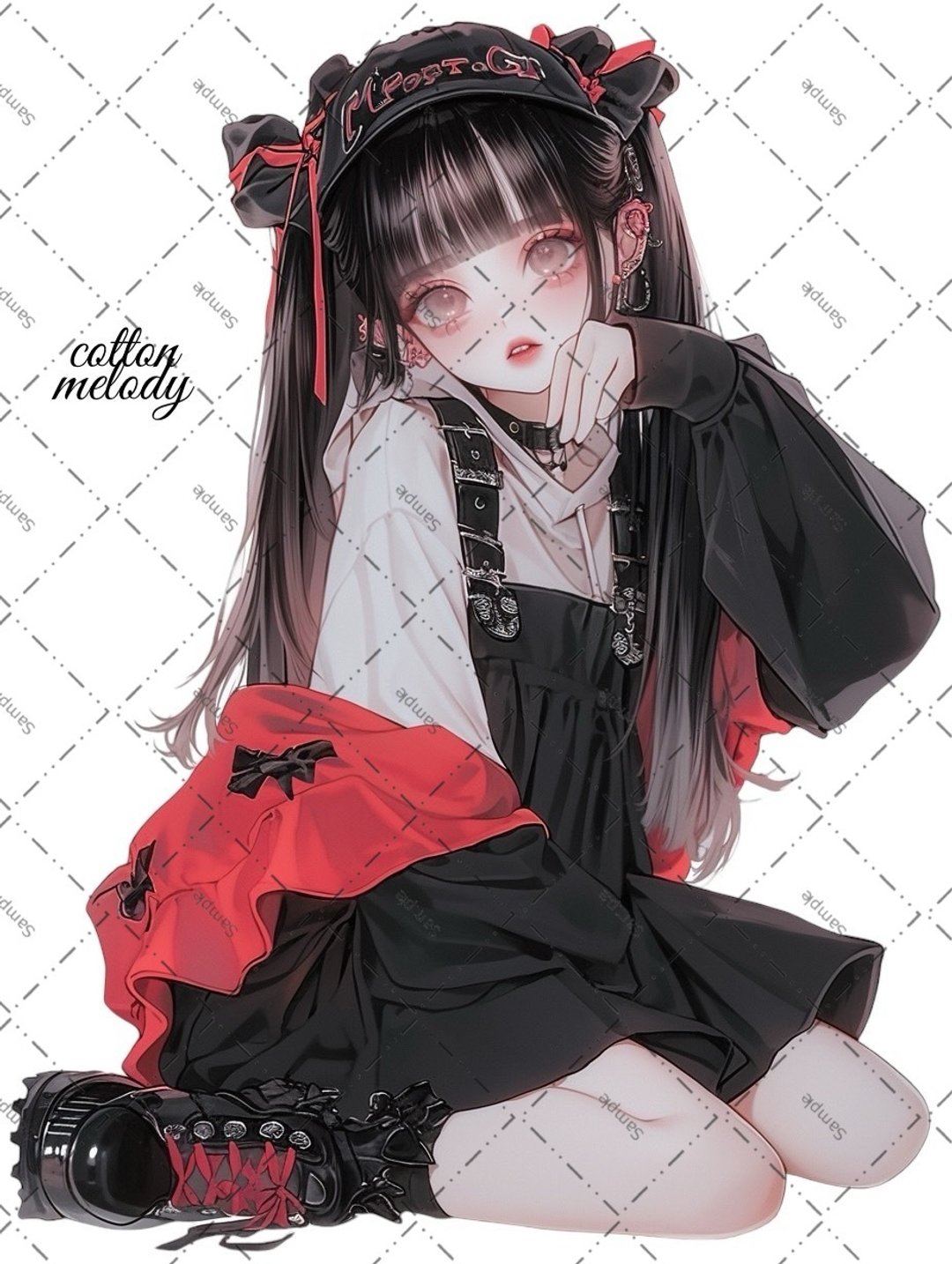 original sticker no.2072 人物贴纸 原创贴纸 原创人物贴纸 装饰贴纸 cotton melody - 贴纸 - 纸 