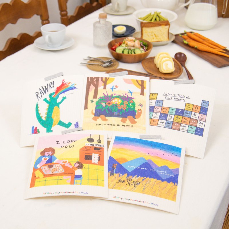 All Things Bright and Beautiful 木浆棉餐桌茶巾 全效清洁 环保 - 其他 - 环保材料 白色