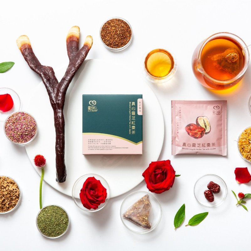 真心灵芝红枣茶 ( 3入轻巧盒 ) 附提袋 - 茶 - 纸 绿色