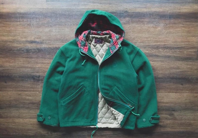 CHAPS RALPH LAUREN / VINTAGE 羊毛连帽外套 / 老品 - 中性连帽卫衣/T 恤 - 羊毛 绿色