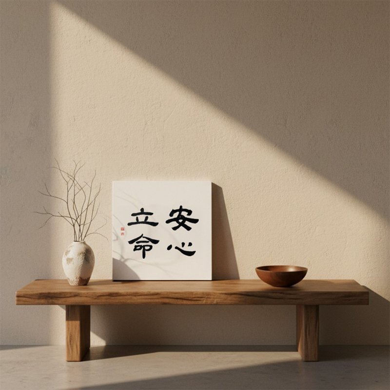 安心立命 | 书法 手写字 无框画装饰画复制画 入厝礼物 - 海报/装饰画/版画 - 棉．麻 