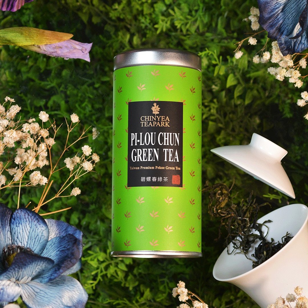 白毫碧螺春 - 自然栽培手采台湾顶级绿茶 - 茶 - 其他金属 绿色